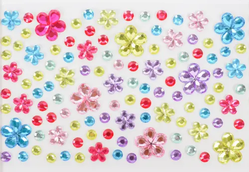 Kamínky samolepicí 03 kytičky 10ks