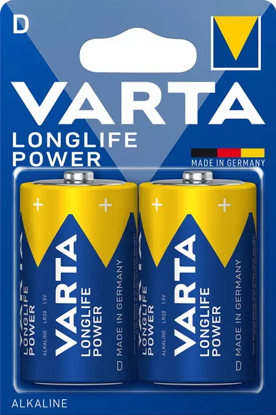 Baterie alkalické Varta Longlife Power LR20-D(1,5V) 2ks