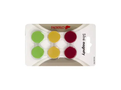 Magnety barevné 24 mm Perro MA2406 barev 6 ks
