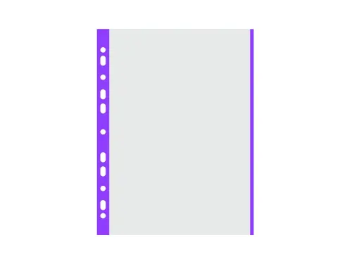 Obal Euro A4 40 mic. fialový okraj 100 ks