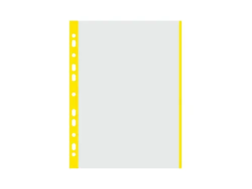 Obal Euro A4 40 mic. žlutý okraj 100 ks