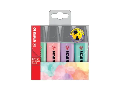 Zvýrazňovač Stabilo Boss Original Pastel sada 4ks