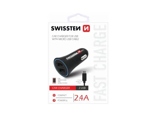 Nabíječka do auta Swissten micro USB auto 12V