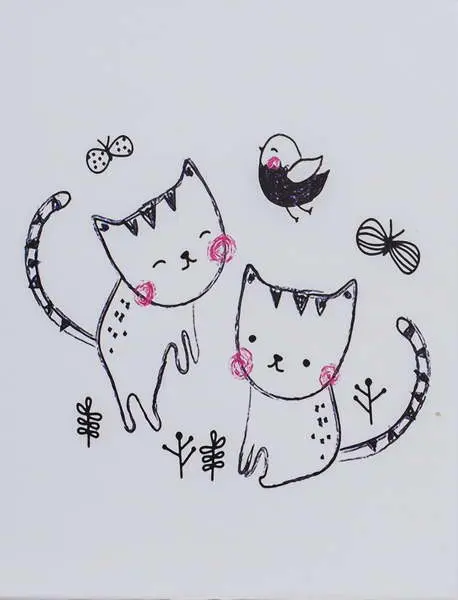 Fotoalbum MM-46100B Cats 4 2 kočky a ptáček PL