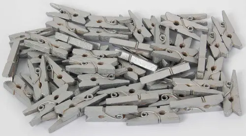 Kolíčky dekorační Color 02 stříbrné