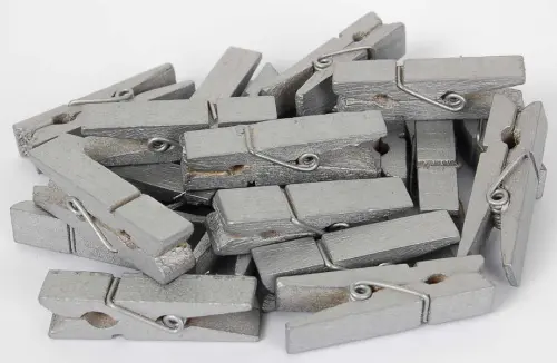 Kolíčky dekorační Color 22 stříbrné