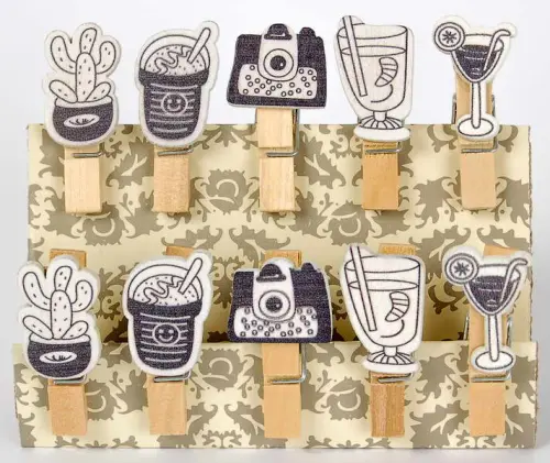 Kolíčky dekorační Shapes 09 retro