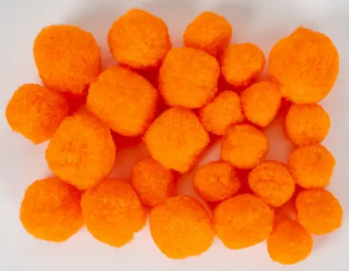 Bambulky akrylové mix 03 oranžové