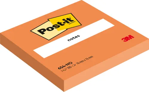 Samolepicí bloky 654 N 76x76mm oranžová