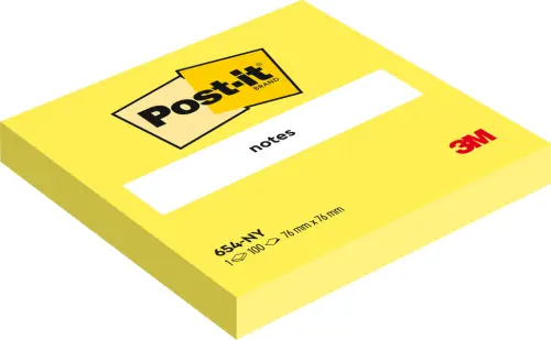 Samolepicí bloky 654 N 76x76mm žlutá