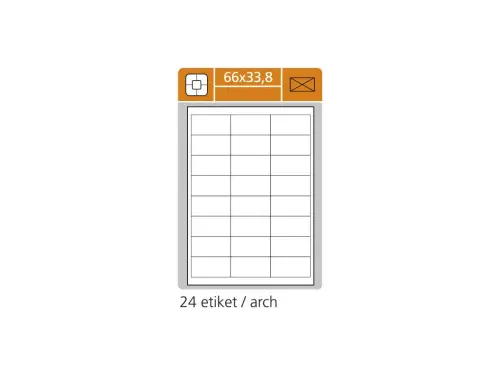 Samolepicí etikety Print Plus 66x33,8 mm 100 archů