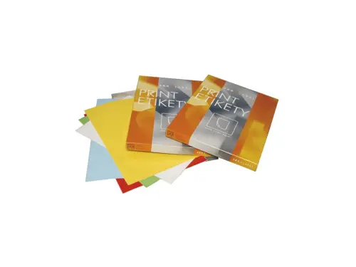 Samolepicí etikety Print 105x74 mm červené 100 archů