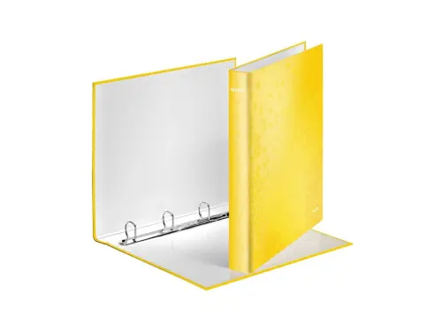 Pořadač 4 kroužkový D25 A4+ Leitz Active Wow žlutý