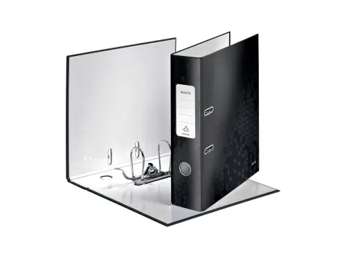 Pořadač pákový 85 mm Leitz Active Wow 180° lesklý černý