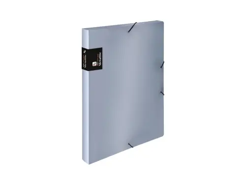 Krabice 3 klopá s gumou Metallic stříbrná