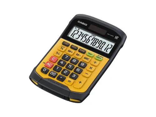 Kalkulačka Casio WM 320 MT Waterproof žlutá