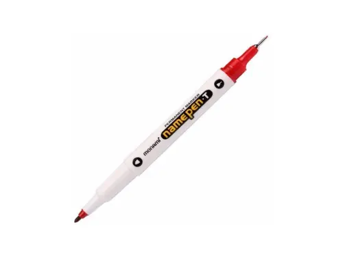 Popisovač netíratelný Monami oboustranný červený