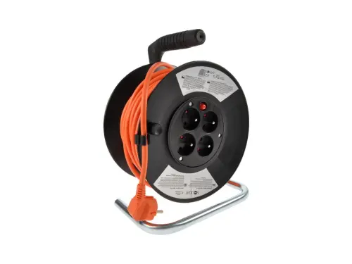 Přívod prodlužovací 4 zásuvky 25 m na bubnu