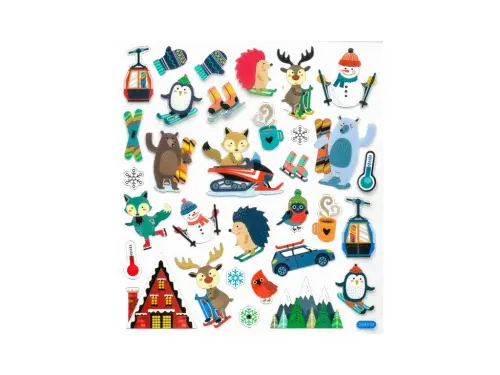 Samolepky papírové DPNK-113 zimní sporty DP