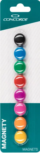Magnety Concorde barevné 8ks 20mm