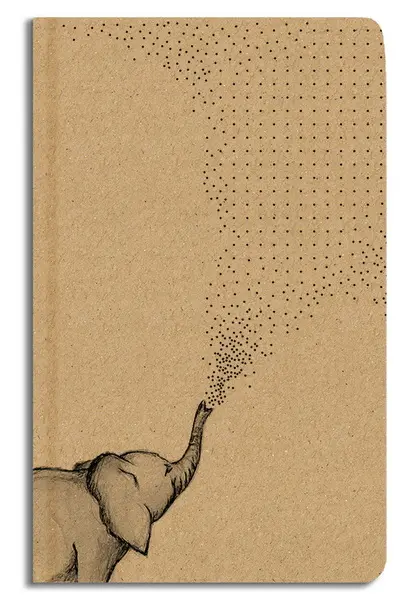Notes Kraft A5 slon tečkovaný