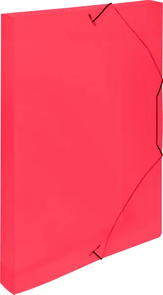 Box s gumou průhledný červený