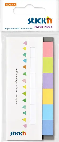 Záložky samolepicí papírové 45x15mm pastelové