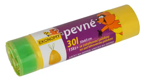 Odpadkové pytle zatahovací 30l žluté 15ks