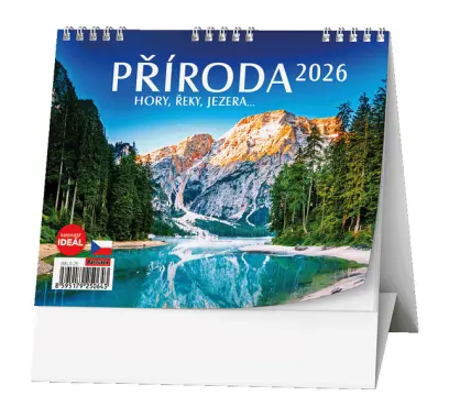Kalendář stolní IDEÁL - Příroda, hory, řeky, jezera…
