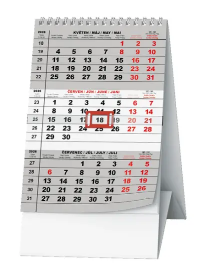 Kalendář stolní tříměsíční Mini