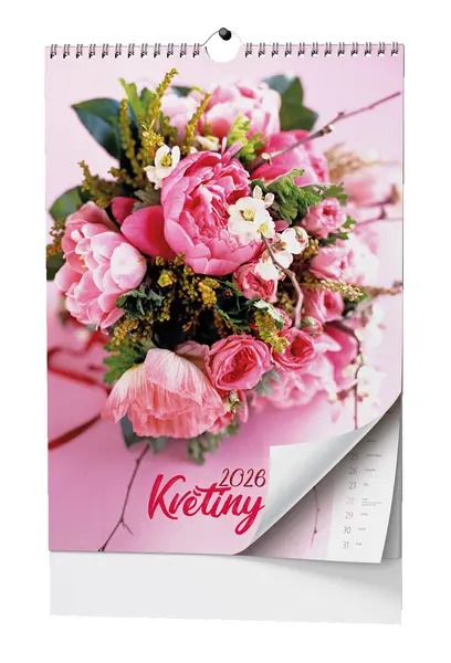 Kalendář nástěnný Květiny - A3
