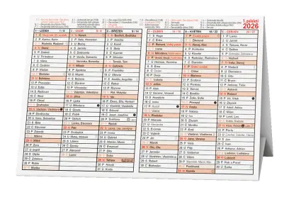 Kalendář stříškový