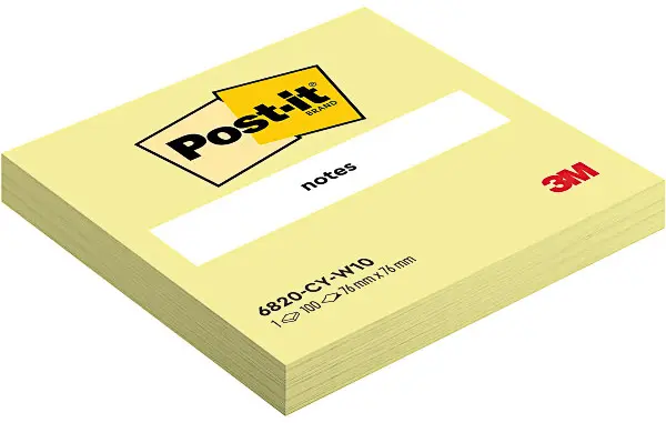 Blok samolepicí 76x76 mm 100 lístků 654 žlutý