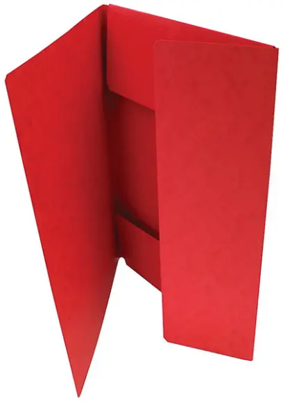 Mapa 3 klopá odkládací prešpan červená