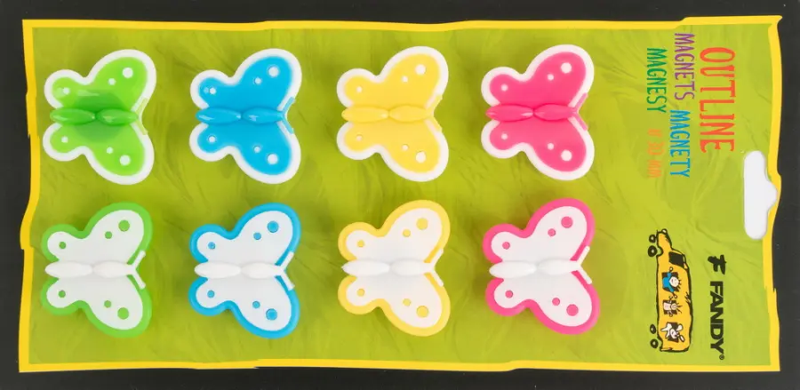 Magnety Outline 8 ks 02 motýl