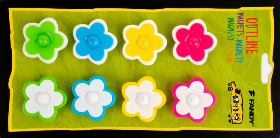 Magnety Outline 8 ks 04 kytka