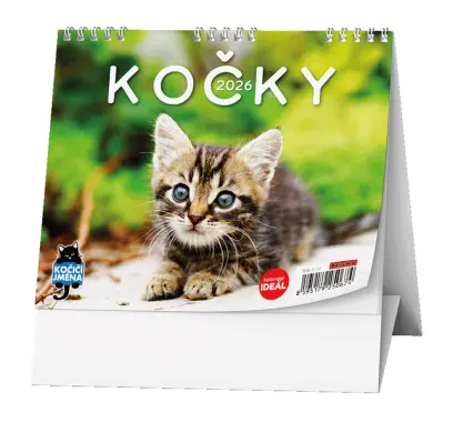 Kalendář stolní IDEÁL - Kočky /s kočičími jmény/