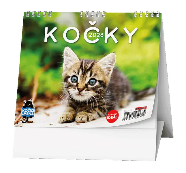 Kalendář stolní IDEÁL - Kočky /s kočičími jmény/
