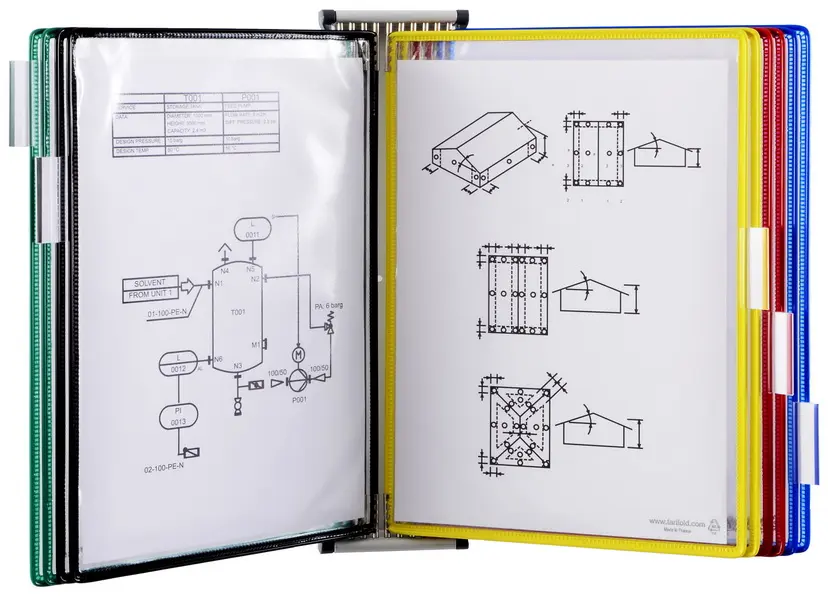 Držák nástěnný Tarifold komplet s 10 kapsami