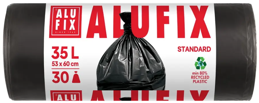 Odpadkové pytle Alufix 35 l, 53 x 60 cm, 9 mic., 30 ks v bal, HDPE