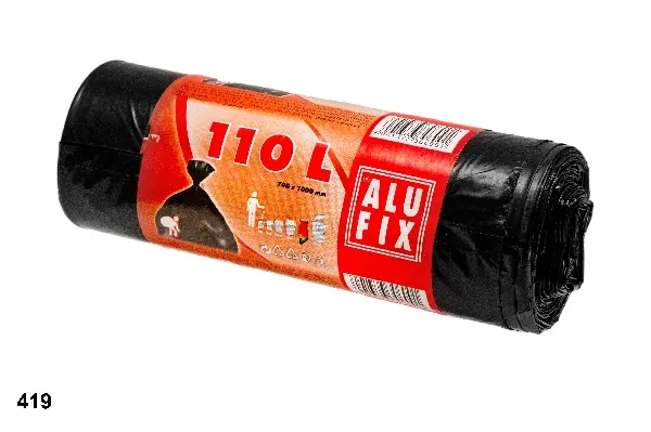 Sáček do koše 110 l 25 mic. 70x100 cm černý 10 ks