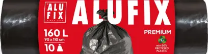 Odpadkové pytle Alufix 160 l, 90 x 110 cm, 45 mic., 10 ks v bal, LDPE