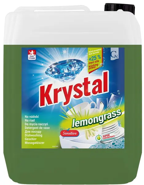 Prostředek na nádobí Krystal lemongrass  5 l