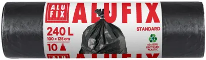 Odpadkové pytle Alufix 240 l, 100 x 125 cm, 35 mic., 10 ks v bal, HDPE