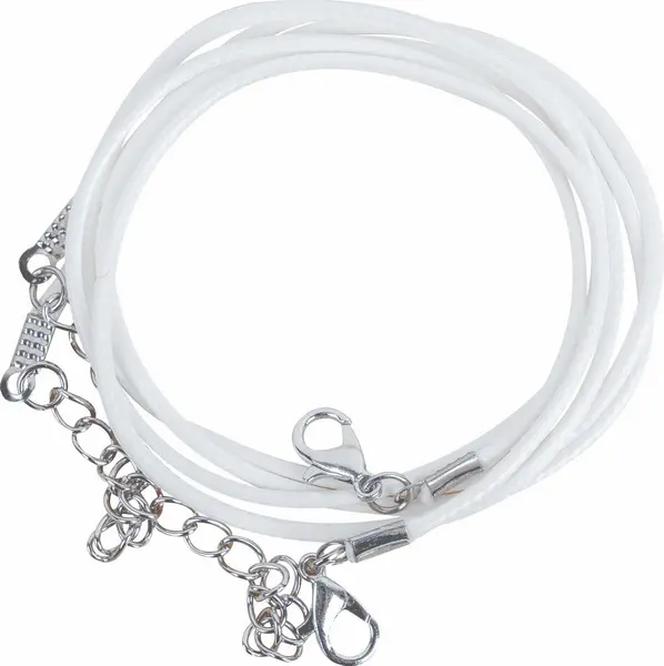 Šňůrka na výrobu náhrdelníku se zapínáním bílá