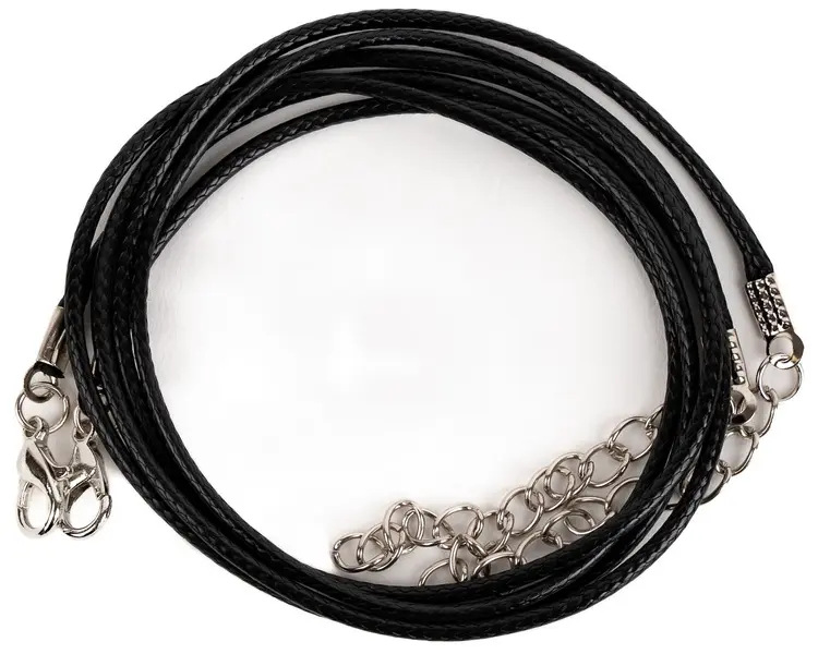 Šňůrka na výrobu náhrdelníku se zapínáním černá