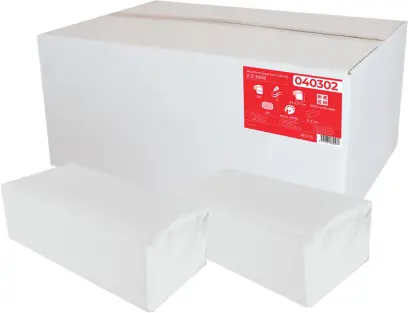 Ručník ZZ 240 x 210 mm bílý dvouvrstvý 3000ks