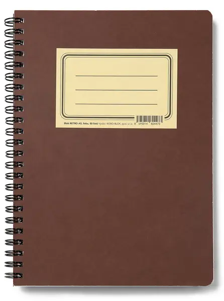 Blok spirálový A5 linka 50 listů Retro