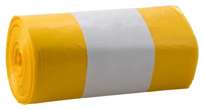 Sáček do koše zatahovací 120 l 23 mic. žlutý 20 ks