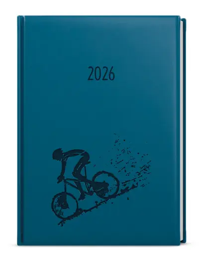 Diář denní - David - Vivella s ražbou - A5 - petrolejová - Kolo